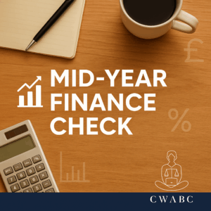 Mid-Year Finance Check blog graphic for CWABC Bookkeeping in Kent