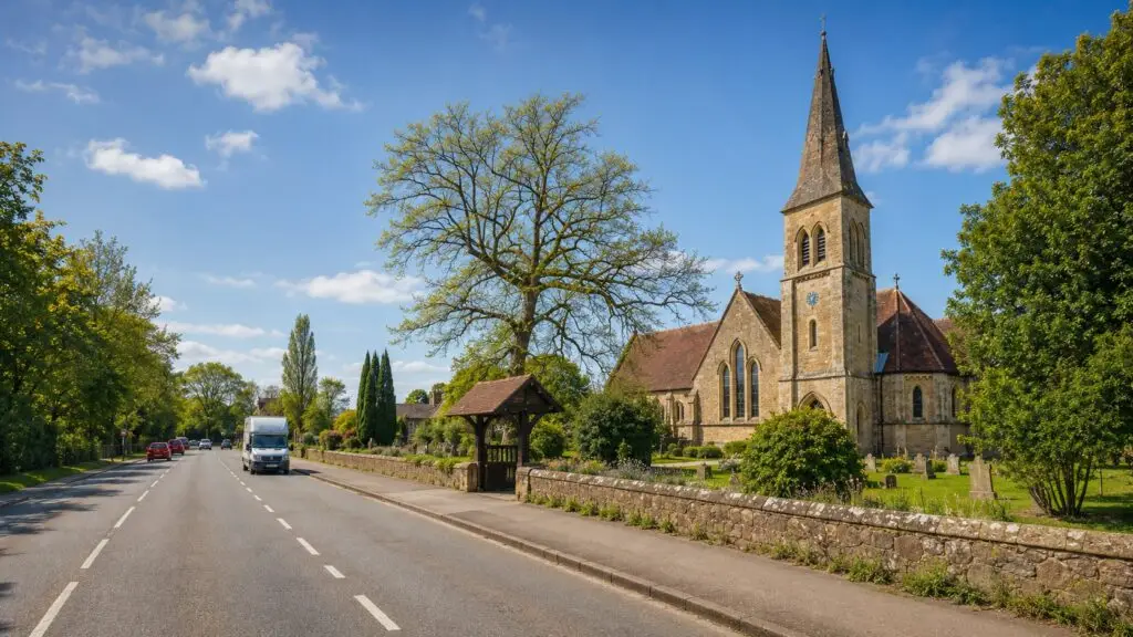 View of St John’s Church in Hildenborough on Tonbridge Road, used on the CWABC Hildenborough accountant page