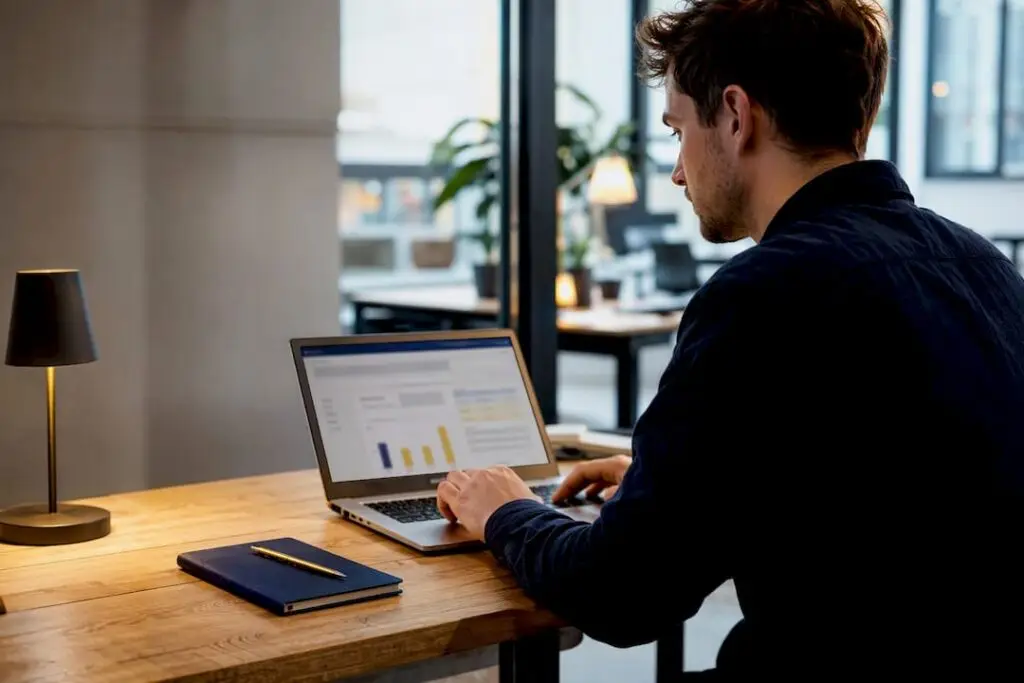 UK founder reviewing bookkeeping software