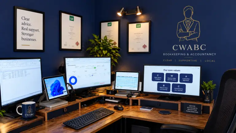 CWABC accountant workspace in Hildenborough near Tonbridge