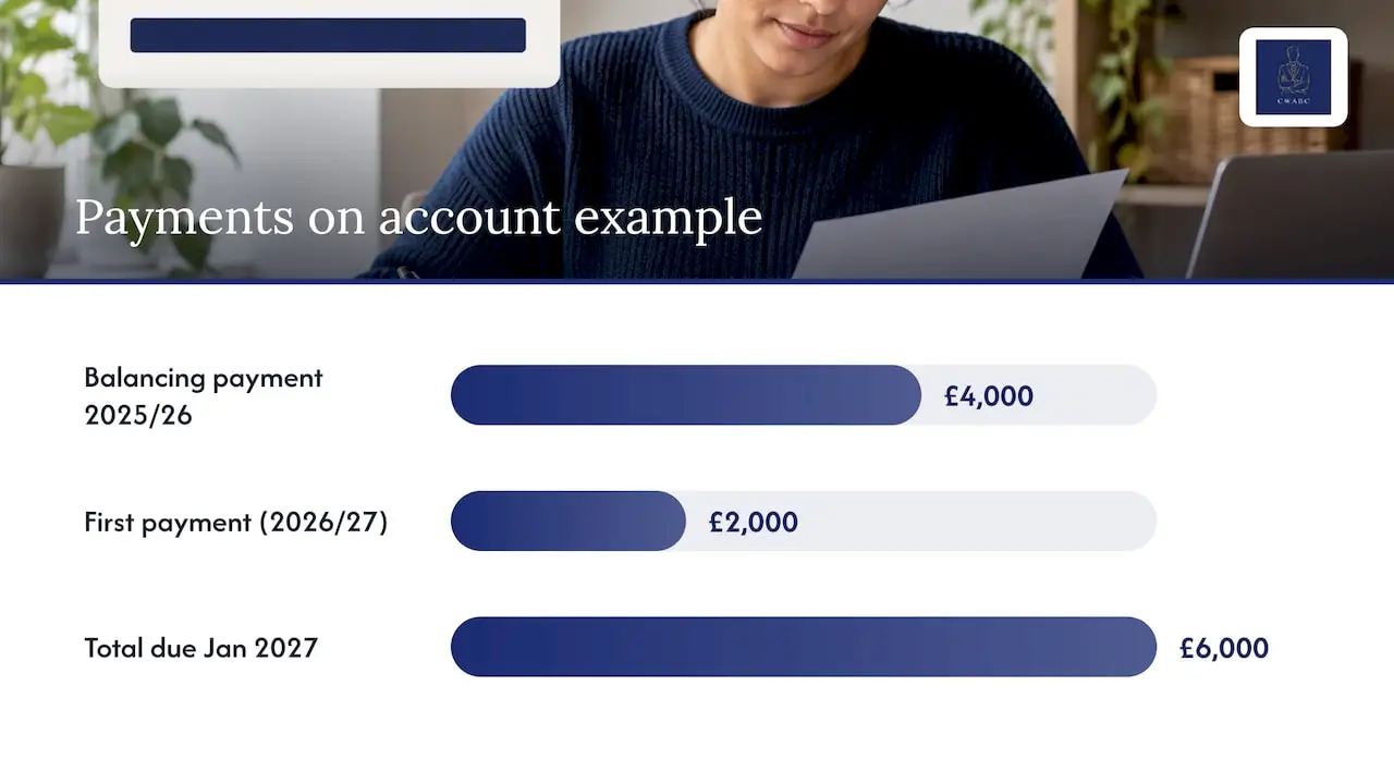 How payments on account are calculated
