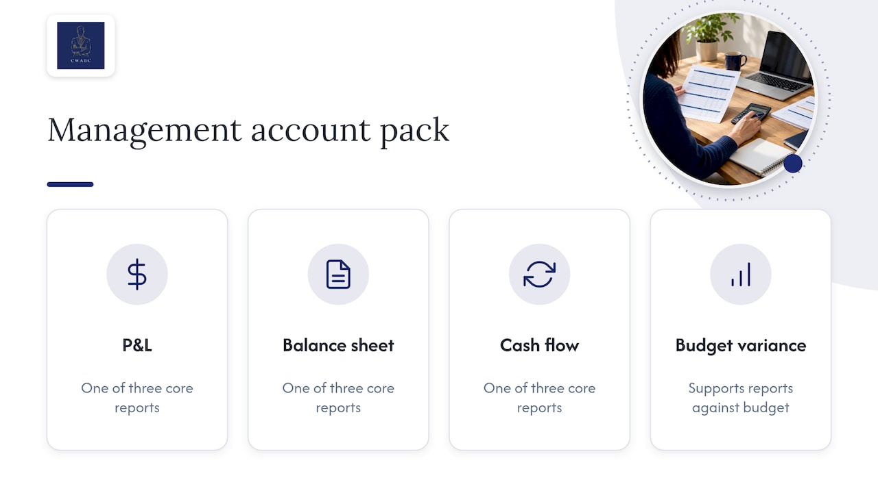 Four core management accounts report components